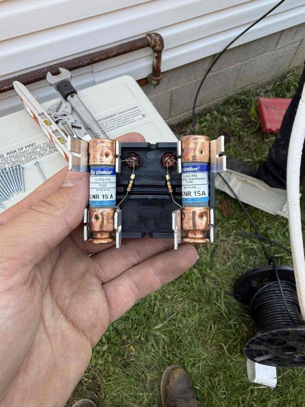 Completed installation of single-head mini split system. Installed outdoor condensing unit with proper electrical disconnect and fuse protection rated at 15A, made refrigerant line connections, and verified system pressures at 132 PSI during startup and commissioning. All components tested and operating within manufacturer specifications.