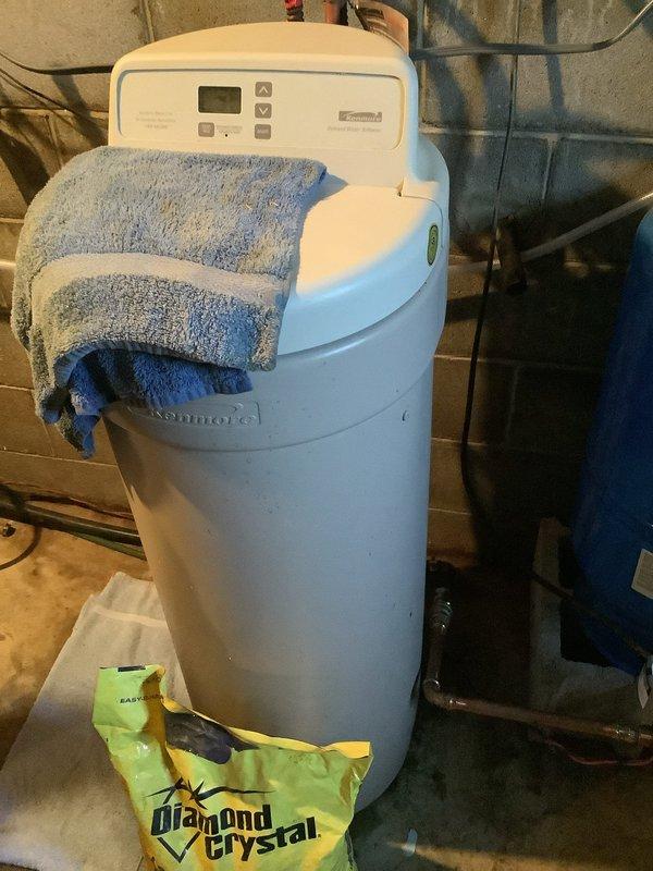 Responded to a leak in the copper bypass piping installed above the water softener system. Inspected the plumbing configuration, identified the source of the leak in the bypass valve assembly, and performed necessary repairs to restore proper function and eliminate water seepage.