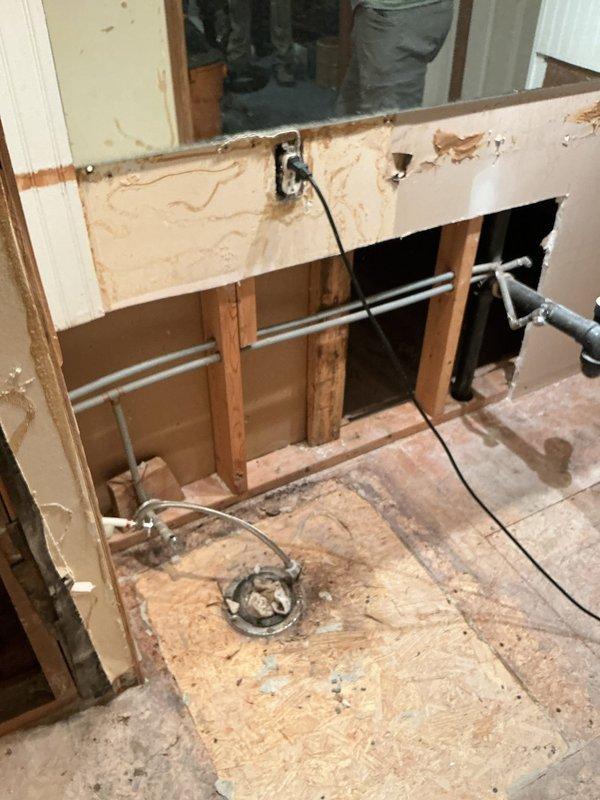 Responded to warranty call for water line damaged during previous work by subcontractor. Located broken PEX supply line in exposed wall cavity that was preventing water flow to toilet fixture. Successfully capped off the compromised water line section and restored full water service to the toilet. Verified proper water pressure and tested for leaks at repair point and downstream connections to ensure system integrity.