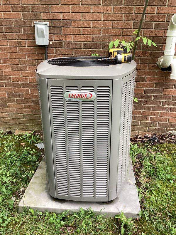 Completed MVP cooling maintenance visit on Lennox air conditioning system. Performed standard preventive maintenance inspection, verified unit operation, and measured supply air temperature at 54°F, confirming proper cooling performance. System operating within normal parameters with no issues identified.