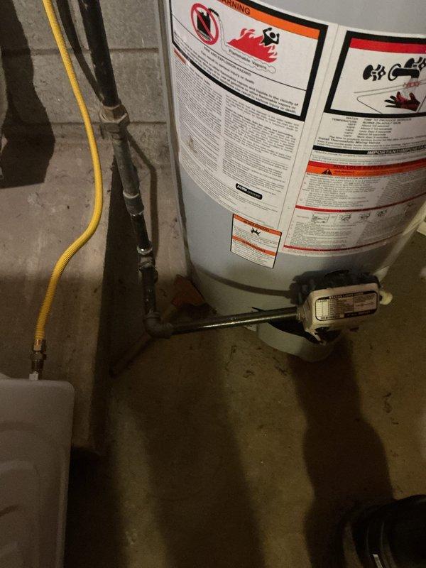 Replaced three outdated stop and waste valves on gas lines servicing the stove, water heater, and dryer with updated valves to ensure proper shutoff capability and code compliance. Removed the existing flexible gas line connection at the water heater and installed hard-piped gas supply line using black iron pipe and appropriate fittings for a permanent, code-compliant installation. All gas connections were tested for leaks, verified secure, and confirmed operational upon completion.