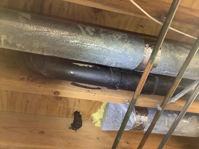 Completed replacement of existing 50-gallon gas water heater with new Lochinvar unit. Installed water heater in basement utility area with proper venting through existing galvanized ductwork and metallic flue pipe. Connected copper supply lines and ensured all safety valves, drain valves, and electrical connections were properly installed and secured according to manufacturer specifications and local code requirements.