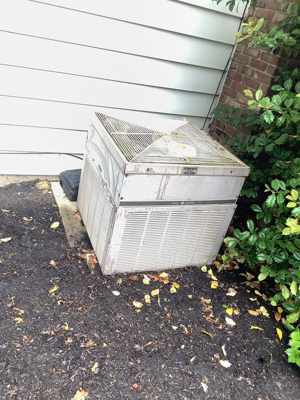 Provided comprehensive HVAC system replacement estimate for residential property, evaluating existing furnace unit installed in mechanical room with standard galvanized ductwork configuration and outdoor condensing unit positioned on asphalt pad against exterior wall. Assessment included documentation of current system condition, noting weathered outdoor unit with surface discoloration and aging components, and indoor furnace with proper ventilation and condensate drainage setup. Prepared detailed replacement options for complete heating and cooling system upgrade to improve efficiency and reliability.