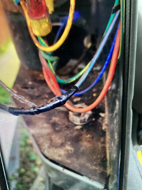 Completed MVP recurring cooling maintenance visit. Performed system diagnostics including vacuum pressure testing, which indicated readings in the caution-to-bad range requiring attention. Inspected electrical panel and identified damaged black wire with exposed copper conductor that poses a safety hazard. Delivered Aprilaire filter 413 as requested for future replacement.
