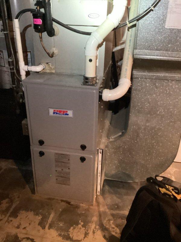 Completed routine cooling maintenance on 10-year-old residential HVAC system. Inspected furnace unit, evaporator coil, condensate drainage lines, refrigerant lines, and ductwork connections. Verified proper operation of cooling system with temperature measurements at evaporator coil, confirmed adequate condensation on coil surfaces indicating normal refrigerant cycle operation. All components found to be functioning within normal parameters. Documentation photos captured for service records. Note: Account classification requires administrative correction to reflect standard maintenance visit status.