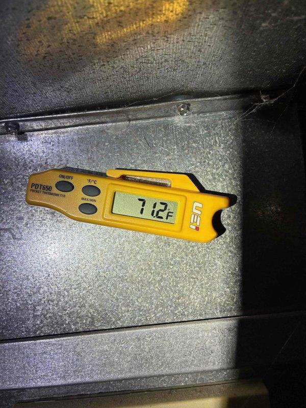 Completed preventative maintenance on aging Lennox air conditioning system. Performed standard tune-up procedures including temperature diagnostics, recording supply air temperature of 71.2°F, and comprehensive system evaluation. Noted excessive vegetation growth around outdoor condenser unit requiring customer attention to maintain proper airflow and equipment longevity.