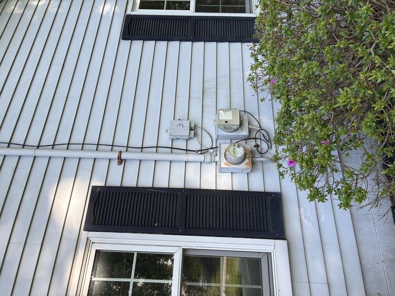 Completed electrical panel update at residential property. Serviced exterior-mounted panel installation with multiple circuit breakers and distribution components. Addressed wiring concerns and panel configuration. Customer also consulted regarding mini split installation options for future HVAC upgrade.