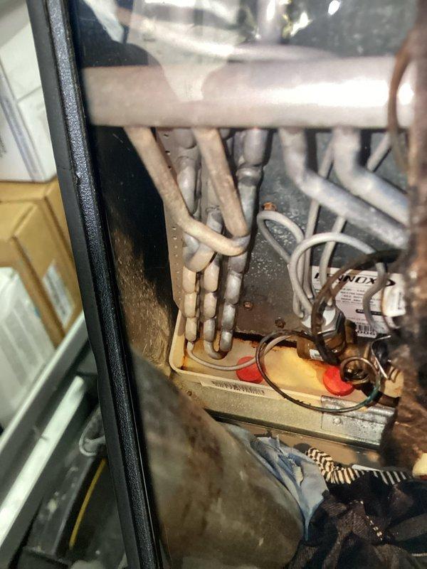 Returned to complete preventative maintenance on residential HVAC system. Added drain tabs to condensate line to prevent algae buildup and ensure proper drainage. Performed foam wash treatment on evaporator coil to remove accumulated dust and debris, restoring optimal heat transfer efficiency. Foam washed exterior condenser unit to clean fins and improve airflow through the system. All work completed using truck stock materials. System inspected and confirmed operating within normal parameters upon completion.