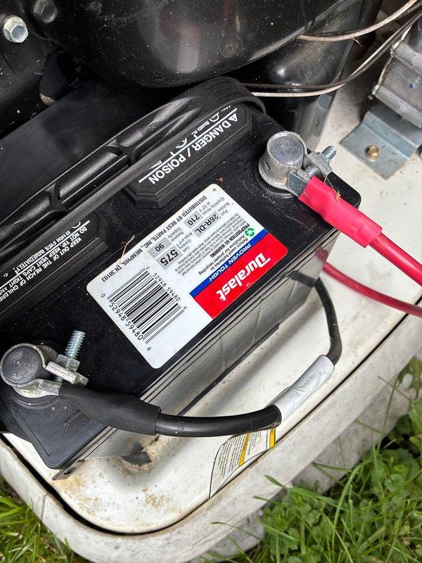 Completed routine maintenance on 4-year-old Generac generator for first-time customer. Performed comprehensive battery testing using digital diagnostic equipment, confirming battery health at 100% state of charge with 13.56V output and 699A cold cranking amps. Inspected DuraLast battery terminals and connections, verified proper cable attachment and terminal integrity. All systems tested within normal operating parameters, generator confirmed operational and ready for service.