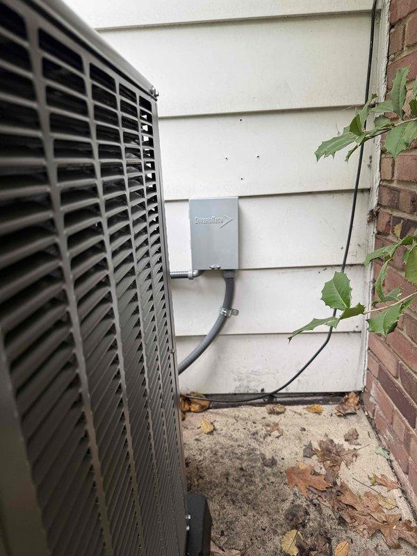 Completed installation of new air conditioning system with matching evaporator coil. Installed outdoor condensing unit on concrete pad with proper clearances, mounted disconnect box on exterior wall, and ran refrigerant lines with appropriate insulation. Connected all electrical components, installed service valves, and verified all connections are secure and operational.