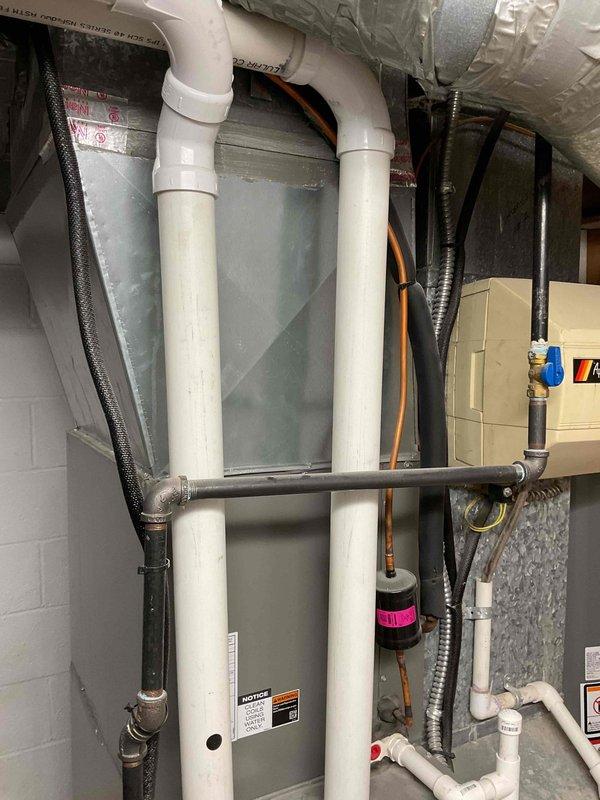 Completed scheduled BS-MVP cooling maintenance visit on residential HVAC system. Performed comprehensive inspection of air handler unit, verified proper operation of all components, checked refrigerant lines and condensate drainage system for leaks or blockages, and confirmed ductwork connections were secure with no air loss. All equipment found operating within normal parameters with no issues requiring immediate attention.
