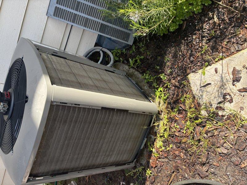Completed routine MVP cooling maintenance visit on residential HVAC system. Inspected outdoor condenser unit, verified operational status, and replaced two TR35R time-delay fuses (250V AC) in the electrical disconnect to ensure proper system protection and reliable operation.