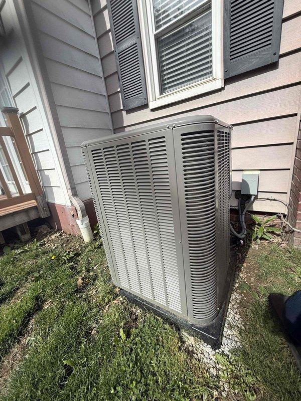 Scheduled to return for warranty leak search on HVAC system when weather conditions reach minimum 70 degrees and dry conditions. Initial inspection completed of indoor evaporator coil assembly and outdoor condenser unit, with photographic documentation of system components including coil configuration, refrigerant lines, and service valves. Estimated 3 hours required for comprehensive leak detection procedure upon return visit under appropriate ambient temperature conditions.