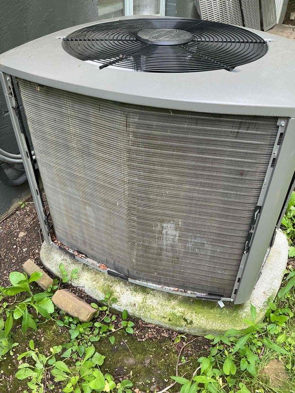 Completed MVP cooling maintenance visit on residential air conditioning system. Performed comprehensive inspection of outdoor condensing unit, including examination of internal components with front panel access, verification of electrical connections and refrigerant lines, and assessment of coil condition. Unit operational and system functioning properly at time of service.