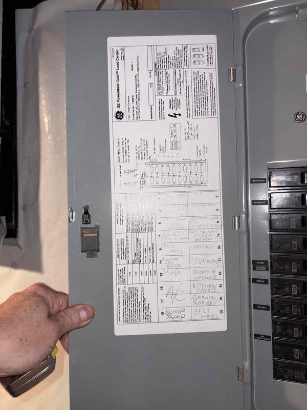 Conducted on-site assessment for complete HVAC system replacement in single-family residence. Evaluated existing 11-year-old air conditioning unit and furnace for potential replacement, with homeowner reporting no current operational issues or symptoms. Inspected electrical panel to verify circuit capacity and breaker configuration for furnace, noting existing dedicated circuits for HVAC equipment. Documented electrical infrastructure including available amperage and panel condition to determine compatibility with new equipment specifications. Took measurements in utility area to assess clearance requirements and spatial constraints for new equipment installation, evaluating concrete block configuration and existing ductwork routing. Examined current system layout including furnace location, ductwork accessibility, and condensate drainage paths. Verified installation space dimensions to ensure adequate clearances per manufacturer specifications and local code requirements. Assessed exi