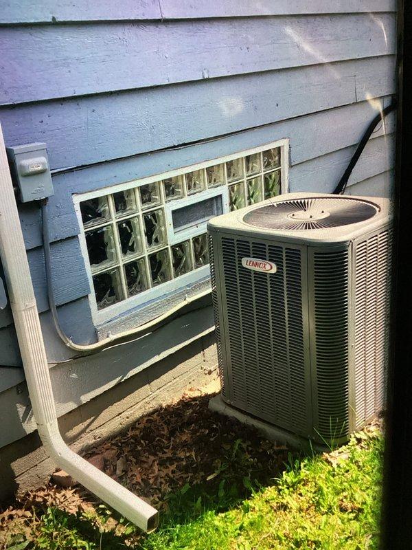Completed routine MVP cooling maintenance visit on residential Lennox air conditioning system. Performed comprehensive inspection of outdoor condenser unit and indoor air handler, verified proper operation of all components, checked refrigerant lines and electrical connections, and confirmed adequate supply of replacement filters on-site for continued system performance.