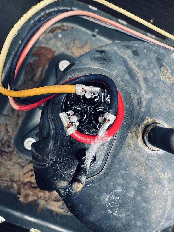 # HVAC Service Report

Responded to no cooling complaint on 3-year-old air conditioning system. Upon arrival, performed diagnostic testing using digital multimeter to assess electrical values at outdoor unit. Measurements indicated potential issue with compressor circuit. Inspected compressor terminal connections and found dirty, corroded terminals with compromised wire connections. Cleaned terminal box, tightened all electrical connections, and verified proper voltage and amperage readings. System restored to normal cooling operation. Advised customer of findings and recommended routine maintenance to prevent future issues.