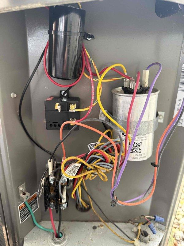 Completed scheduled HVAC maintenance visit for a 9-year-old Lennox cooling system located in the backyard. Performed comprehensive inspection of the indoor furnace unit and air handler assembly, verified proper ductwork connections and airflow direction, and inspected electrical components including capacitors, contactors, and control wiring within the system's electrical panel to ensure safe and efficient operation.