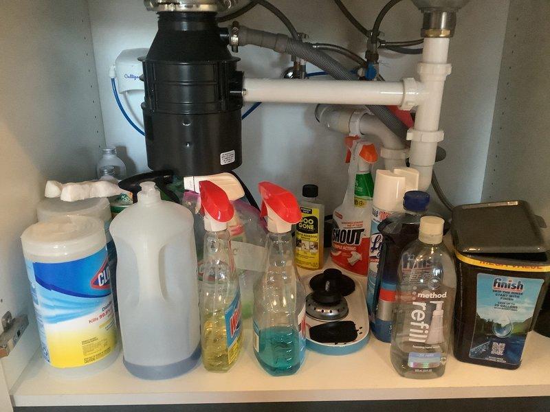 Conducted on-site consultation for reverse osmosis system installation in residential kitchen. Assessed existing under-sink plumbing configuration, including garbage disposal, drain trap assembly, and current water supply connections to determine optimal placement and integration requirements for RO unit. Provided estimate for complete system installation with waived consultation fee.