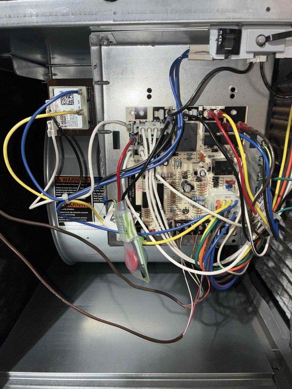 Completed scheduled MVP cooling maintenance visit on 3-year-old air conditioning system. Performed comprehensive inspection of electrical control compartment, verifying all wire connections, control board functionality, and safety labels. Examined evaporator coil assembly, finding fins clean and in good condition with proper airflow clearance. Inspected refrigerant lines and copper tubing throughout the system, noting normal patina consistent with unit age. Verified all brass fittings and connection points secure with no signs of refrigerant leaks. System operating within normal parameters.
