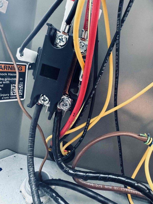 Completed annual air conditioning maintenance on 1-year-old system. Performed comprehensive inspection of electrical connections and terminals, verified proper wire terminations and voltage readings using digital multimeter. Addressed customer inquiries regarding thermostat operation and provided guidance on optimal system settings.
