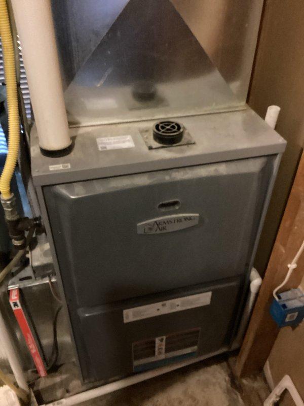Completed recurring maintenance service on two 8-year-old residential HVAC systems. Performed comprehensive inspection of furnace unit, including visual examination of heat exchanger, blower motor assembly, electrical connections, and capacitor. Verified proper operation of all internal components, checked wire connections and terminals for secure fastening, and inspected condensate drainage system and PVC venting. All systems found operating within normal parameters with no immediate service needs identified.