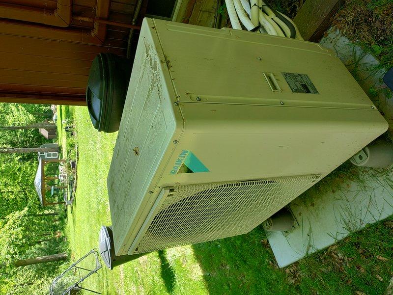 Completed routine maintenance tune-up on a 9-year-old mini split system. Upon arrival, confirmed system was operating properly. Performed standard maintenance procedures including inspection of outdoor condenser unit, verified refrigerant line connections, checked electrical components, and cleaned condenser coils. System tested and left in proper working condition.