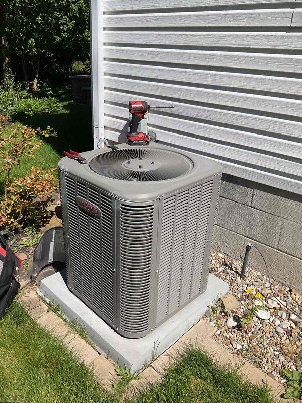 Responded to no cooling call on 6-year-old Lennox air conditioning system. Upon arrival, performed diagnostic evaluation of outdoor condenser unit and assessed system operation. Unit was accessible on concrete pad at exterior of residence with adequate clearance for service work. Completed standard troubleshooting procedures to identify cause of cooling failure and restored system to proper operation.