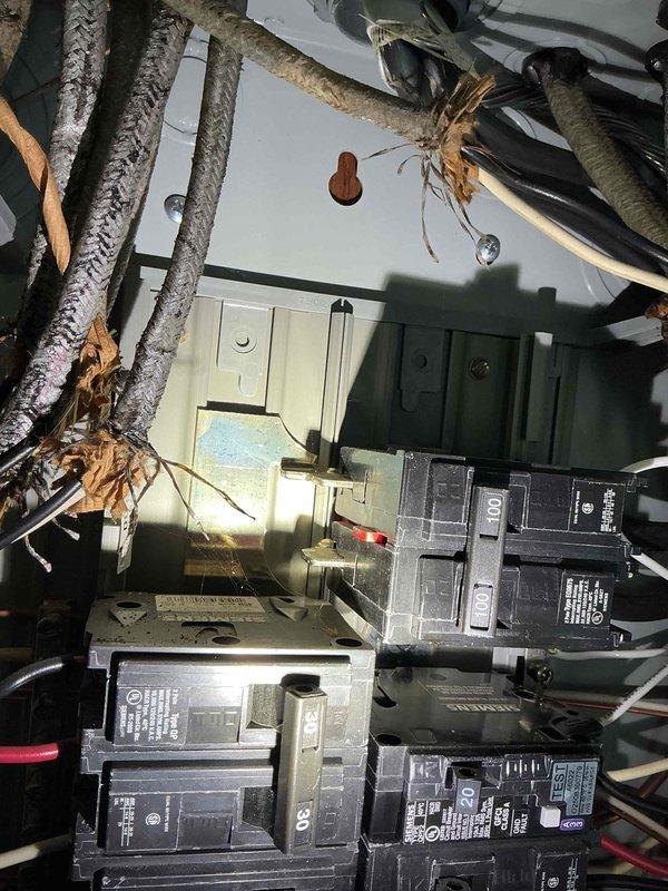 Installed whole home surge protector at main electrical panel. Documented existing conditions including deteriorated cable insulation on service entrance conductors requiring future attention. System tested and operational upon completion.