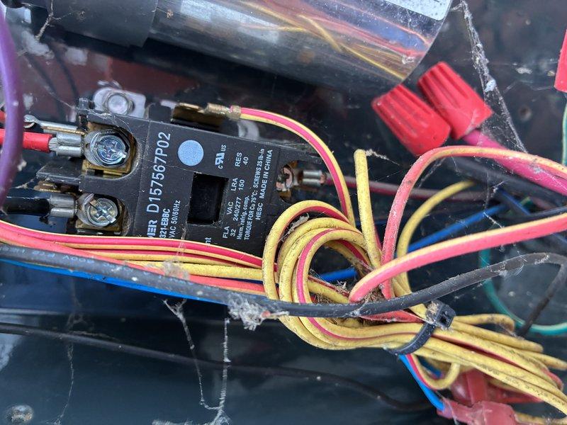 Completed scheduled maintenance visit on 9-year-old outdoor air conditioning unit for MVP customer. Performed comprehensive system inspection including electrical connections, capacitor, contactor, and control panel components. All wiring connections were inspected and found secure with normal operational wear consistent with unit age. System operating within normal parameters at time of service.