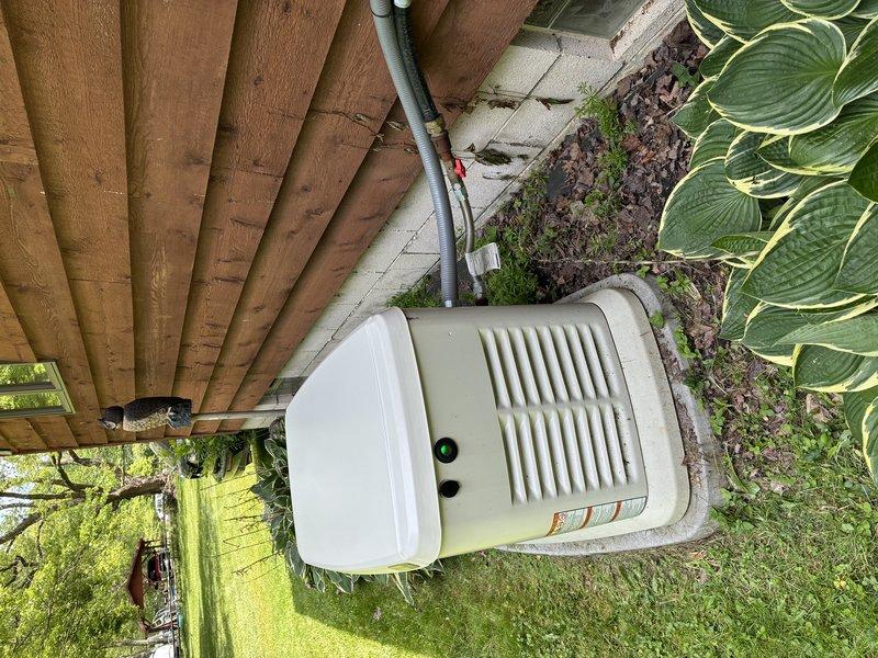 Performed routine maintenance on a Generac 24kW standby generator unit, including a complete oil change. Unit was operating normally with no reported issues or repair needs. Confirmed generator functionality and completed scheduled preventive maintenance service.