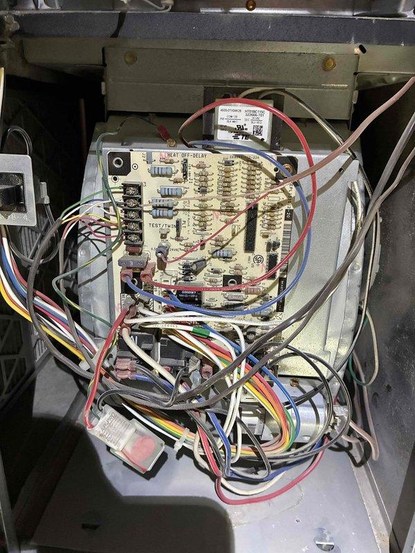 Completed MVP recurring cooling maintenance visit on 7-year-old HVAC system. Performed comprehensive inspection of air handler unit and control board assembly, verified all electrical connections and wiring harnesses, checked refrigerant lines and insulation integrity, and confirmed proper condensate drainage system operation. Unit found in good operational condition with normal wear patterns consistent with age; all components functioning within manufacturer specifications.