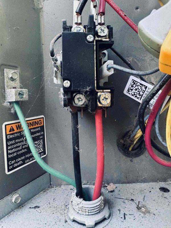 Completed MVP recurring maintenance visit on 5-year-old cooling system. Performed electrical diagnostics using digital multimeter, measuring amperage at 9.38A and voltage readings on contactor assembly. Inspected all electrical connections, contactor operation, and wiring integrity within control panel, confirming all components operating within normal parameters.