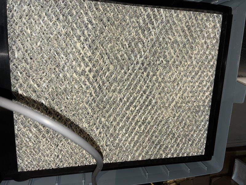 Completed MVP cooling maintenance visit on a 5-year-old air conditioning system. Inspected and evaluated the air filter, which showed significant dust and debris accumulation. Performed standard maintenance procedures including system inspection and filter assessment to ensure optimal cooling performance and air quality for the 9-to-1 seasonal operation period.
