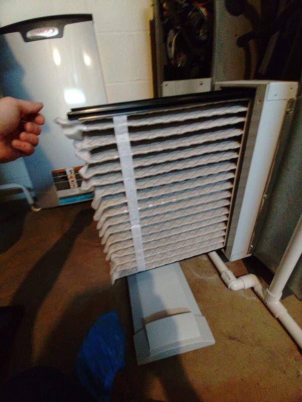 Completed MVP recurring cooling maintenance visit on 5-year-old HVAC system. Inspected outdoor condenser unit and found it operating within normal parameters with proper airflow through protective grilles and fan assembly. Removed and evaluated indoor air filter, which showed heavy accumulation of dust and debris requiring replacement due to significant restriction of airflow. Replaced soiled filter with new unit to restore proper system efficiency and indoor air quality. Verified all electrical connections, refrigerant lines, and mechanical components for proper operation and secure mounting.