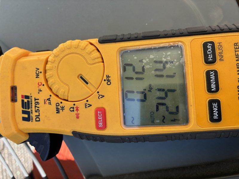 Completed comprehensive MVP air conditioning maintenance service. Performed system diagnostics and electrical measurements using digital multimeter to verify proper voltage, amperage, and overall system performance. All electrical components tested within manufacturer specifications, ensuring optimal cooling system operation and reliability.