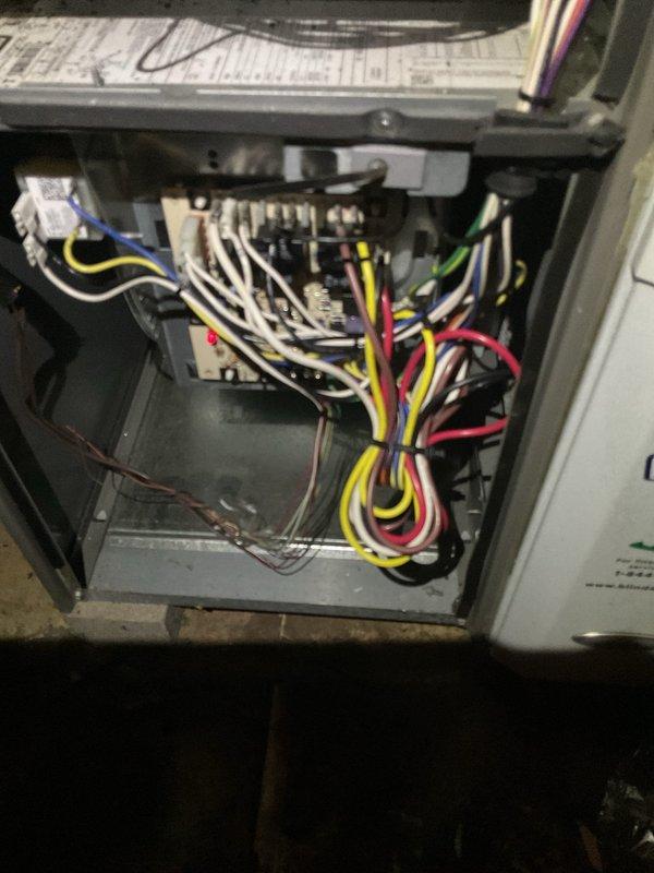 Replaced defective blower motor and blower wheel assembly in residential furnace unit. Ordered and received necessary replacement parts, then completed installation during a two-hour service call. Unit was tested and verified operational with proper heating and cooling function restored.