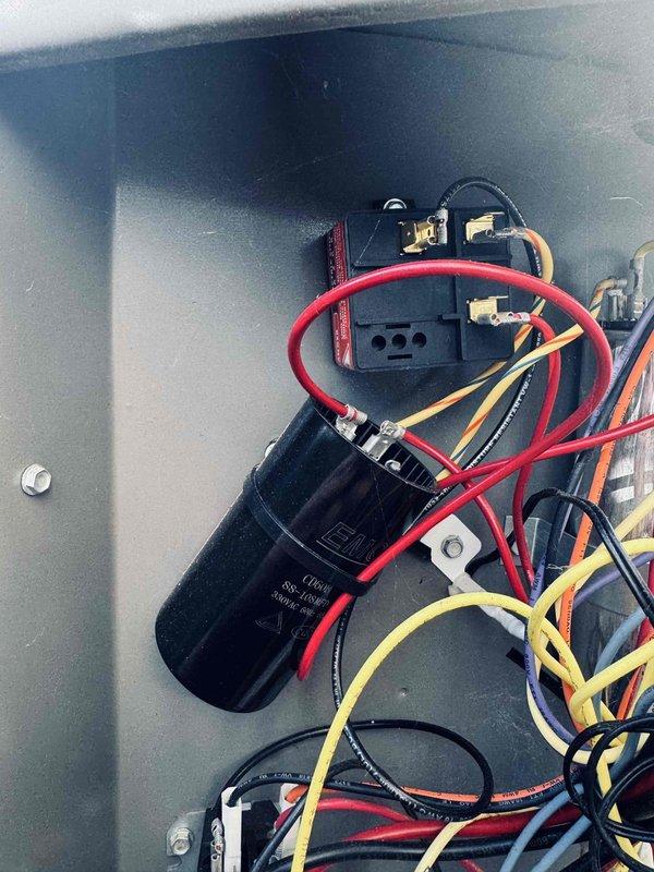 Completed scheduled MVP cooling maintenance visit on 4-year-old HVAC system. Inspected electrical control panel components including capacitor, contactors, and wiring connections; all found to be in proper working condition. Verified air handler unit operation, checked condensate drain lines, and confirmed system is functioning normally with no issues identified.