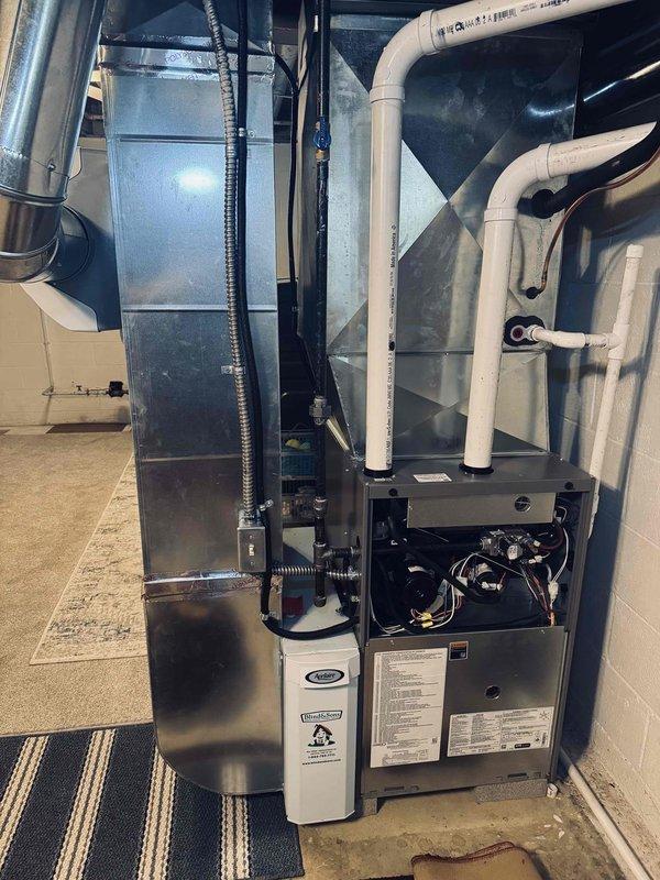 Completed scheduled MVP cooling maintenance visit on 4-year-old HVAC system. Inspected electrical control panel components including capacitor, contactors, and wiring connections; all found to be in proper working condition. Verified air handler unit operation, checked condensate drain lines, and confirmed system is functioning normally with no issues identified.