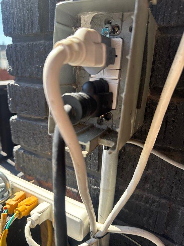 Replaced existing standard VPL outlet with GFCI outlet at outdoor HVAC unit location to provide proper ground fault protection for equipment. Verified all electrical connections were secure, tested GFCI functionality, and confirmed proper operation of the protected circuit.