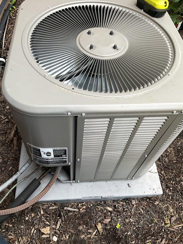 Completed preventive maintenance tune-up on 2-year-old residential air conditioning system. Performed comprehensive inspection of outdoor condenser unit and electrical disconnect, verified proper operation of all components, and confirmed system is functioning within manufacturer specifications.