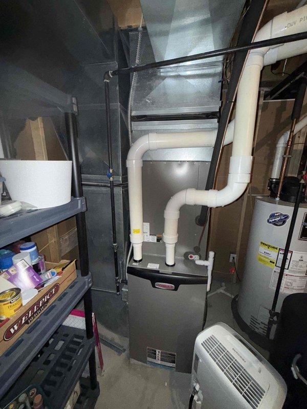 Completed scheduled MVP cooling maintenance visit on residential HVAC system. Performed comprehensive inspection of furnace, air handler, and associated control systems. Examined control board circuitry and DIP switch configurations to verify proper system settings and operation. All equipment found operating within normal parameters with no issues identified during inspection.