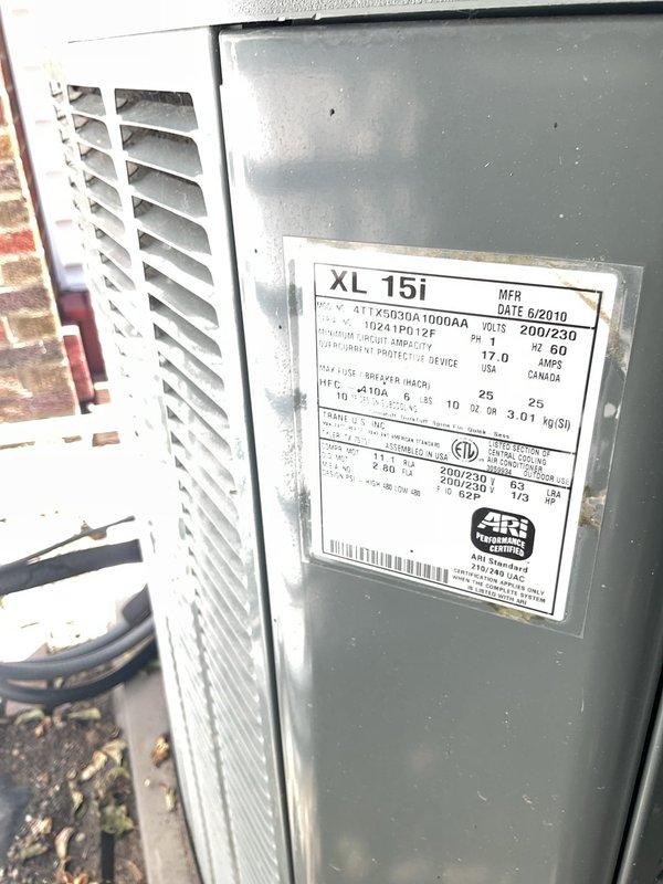 Performed comprehensive spring maintenance and inspection on Trane XL15i air conditioning unit, model ATT X5030A1000A. Completed full system evaluation including electrical connections, refrigerant levels, and operational testing. Unit found to be in good working condition and ready for the cooling season.