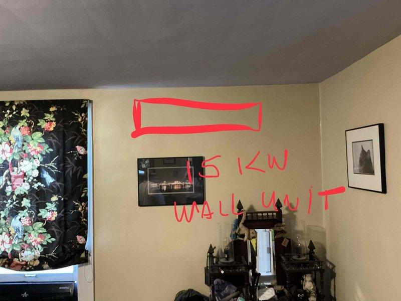 Completed on-site assessment for Mitsubishi ductless mini-split system installation in medium-sized residential property (1500-3000 sq.ft.). Evaluated two interior rooms for wall-mounted unit placement, identifying optimal locations for a 12K BTU unit in the first room and a 15K BTU unit in the second room. Documented existing wall conditions, measured placement areas, and confirmed specifications for three-zone ductless heating and cooling system configuration to meet the property's climate control requirements.