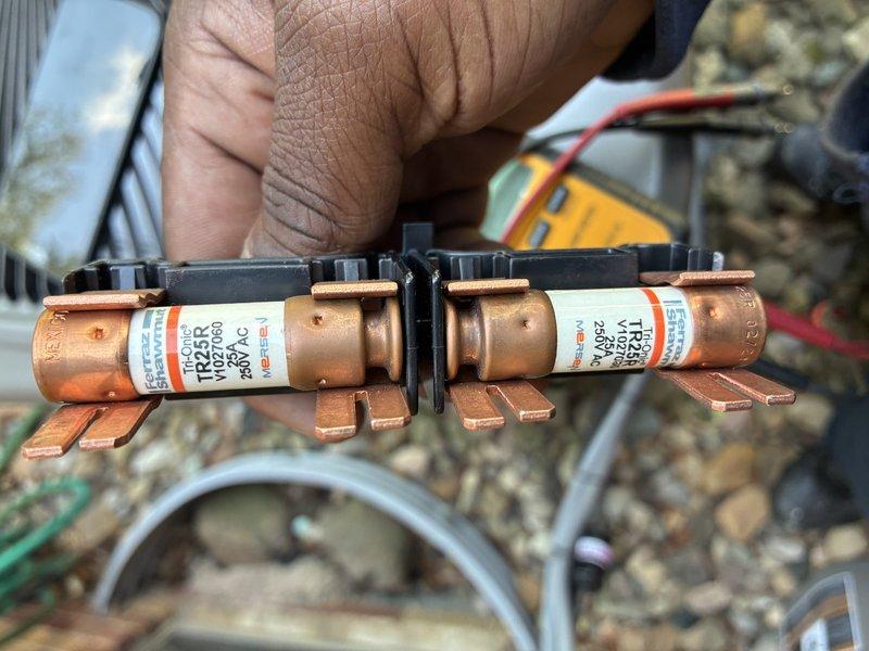 Completed preventive maintenance cooling visit on 4-year-old air conditioning system. Performed comprehensive system diagnostics including electrical testing with multimeter, verified 24V control circuit operation, and inspected fuse assembly which showed proper continuity and no signs of failure. All safety controls, electrical connections, and system components tested within normal operating parameters for continued reliable cooling performance.