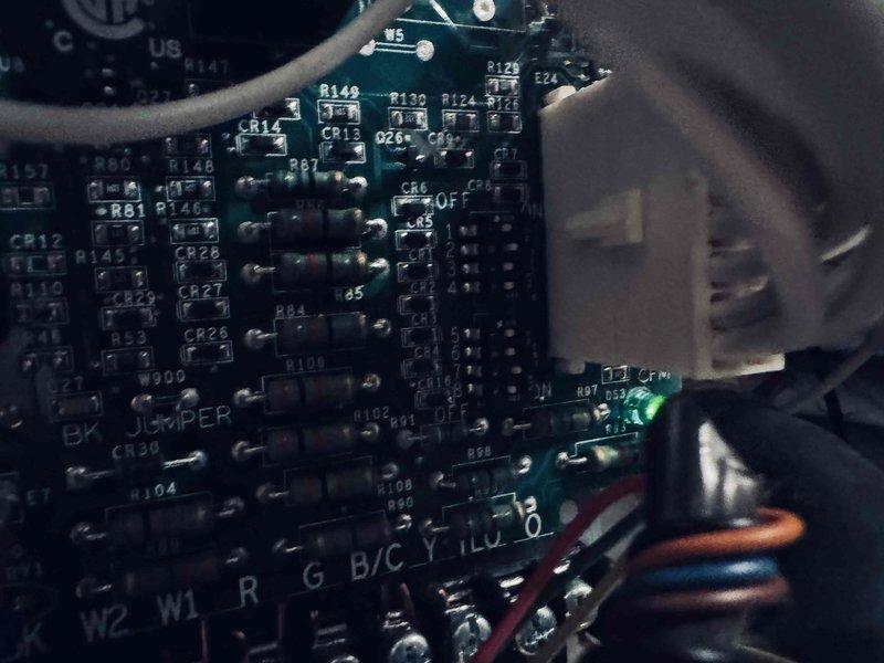 Completed annual preventive maintenance on a ten-year-old air conditioning system. Performed comprehensive system diagnostics including electrical measurements with digital multimeter, recording voltage readings of 758V on system components. Inspected control board circuitry, verified proper operation of all electrical connections, and checked wire terminations at the circuit board assembly to ensure safe and efficient system operation.