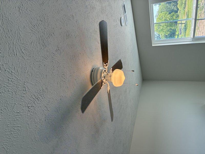 Successfully installed five ceiling fans at the property: four indoor units and one outdoor unit. All locations had pre-existing wiring and fan-rated electrical boxes installed by the builder. Each fan was securely mounted to the designated fan box, electrical connections were completed per manufacturer specifications and local code requirements, and all units were tested for proper operation of both fan motor and integrated lighting fixtures. Installation confirmed all fans operate correctly with stable mounting and proper blade clearance.
