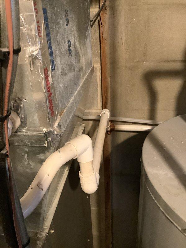 Conducted site assessment and documentation for new HVAC unit installation in basement utility area. Evaluated existing mechanical systems including Aqualame equipment, metal ductwork, PVC drainage configuration, and surrounding infrastructure to prepare electrical estimate for generator integration with planned HVAC replacement.