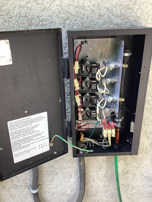 Responded to no power complaint at pool equipment circuit installed during recent panel upgrade. Upon arrival, inspected outdoor electrical junction boxes and subpanel serving pool equipment. Found multiple breakers in tripped position within exterior-mounted panel box. Tested circuit integrity and load conditions on affected circuits. Identified improper wire connections and potential overload condition causing nuisance tripping. Verified all wire terminations, tightened connections at breaker terminals, and confirmed proper wire sizing for pool equipment load. Reset breakers and conducted operational testing of pool equipment circuits. All circuits restored to proper working condition with no further tripping observed during testing period.