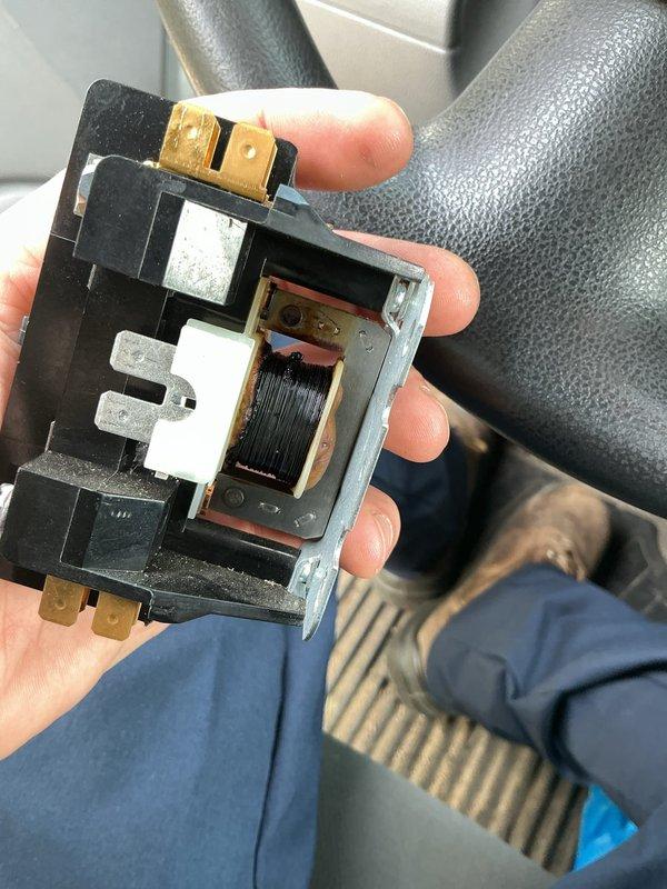 Responded to no cooling call on residential AC unit. Upon inspection, found faulty contactor preventing system from energizing. Removed and replaced defective contactor with new component, restored power to unit, and verified proper system operation with compressor and condenser fan running normally.
